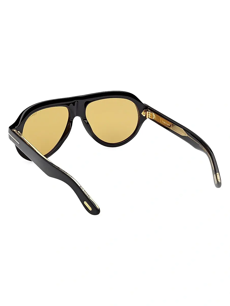 Tom Ford Men's Icon 56MM Aviator Sunglasses | Thumbnail 3
