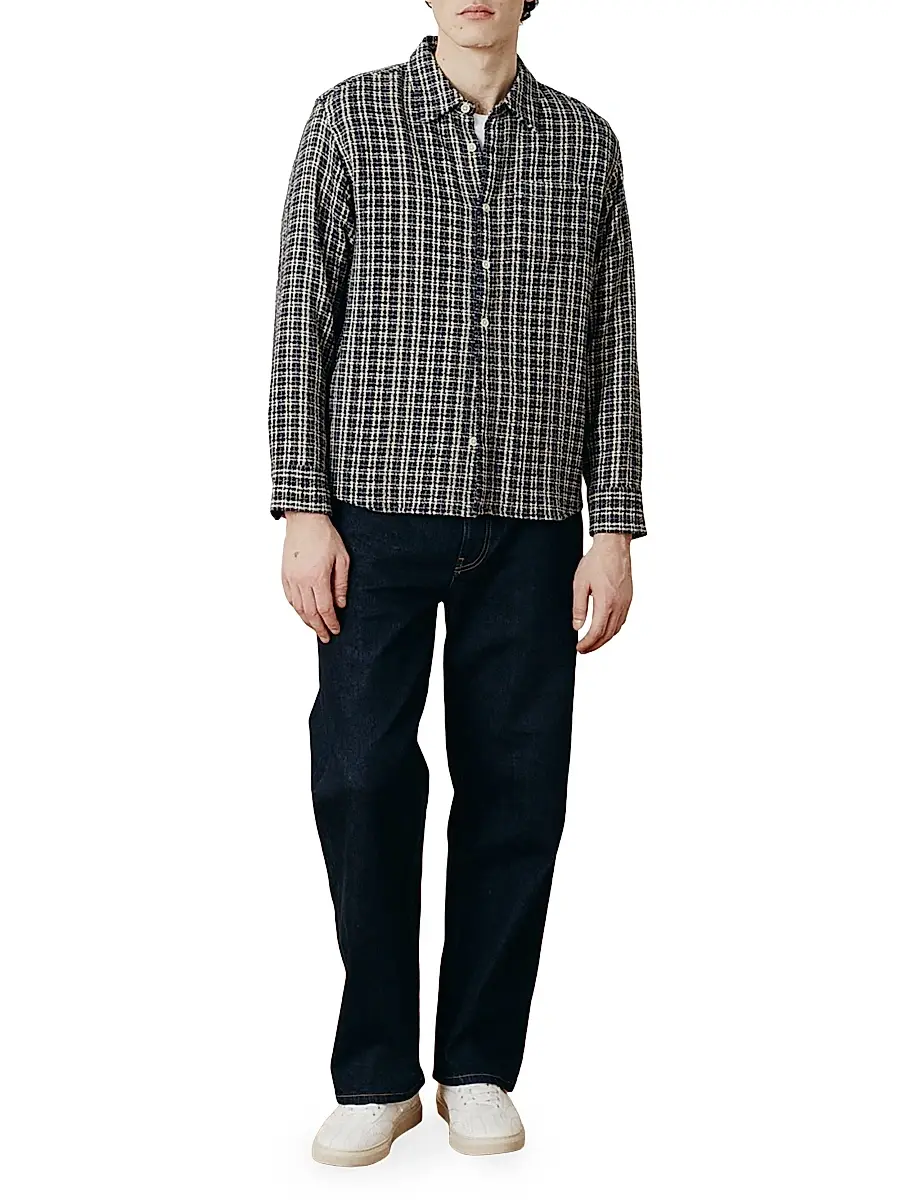 Corridor Men's Snow Check Reverse Tweed Shirt | Thumbnail 2 Corridor Men's Snow Check Reverse Tweed Shirt | Thumbnail 2