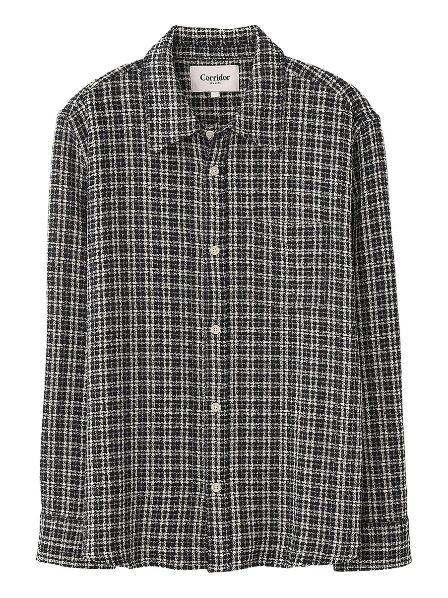 Men's Snow Check Reverse Tweed Shirt Men's Snow Check Reverse Tweed Shirt