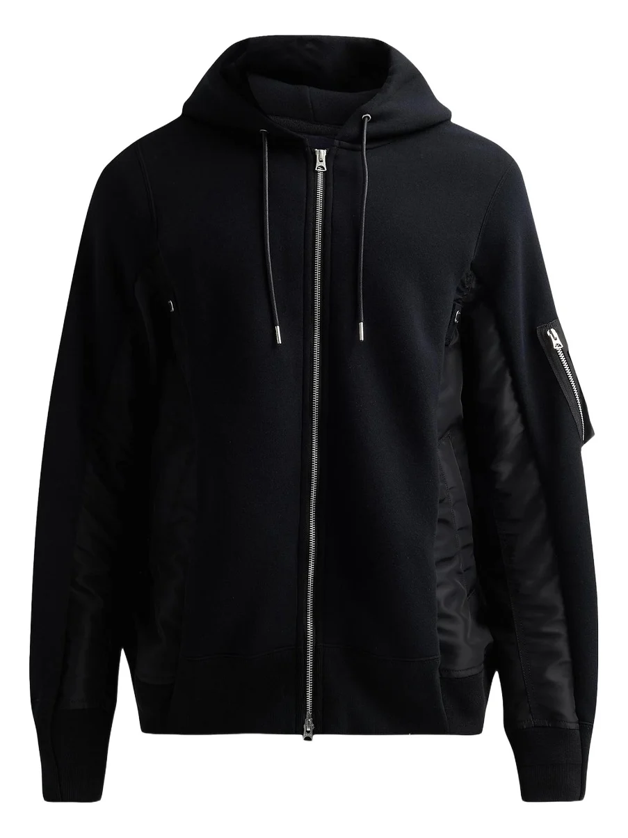 Men's Sponge Sweat x Nylon Twill Hoodie Men's Sponge Sweat x Nylon Twill Hoodie