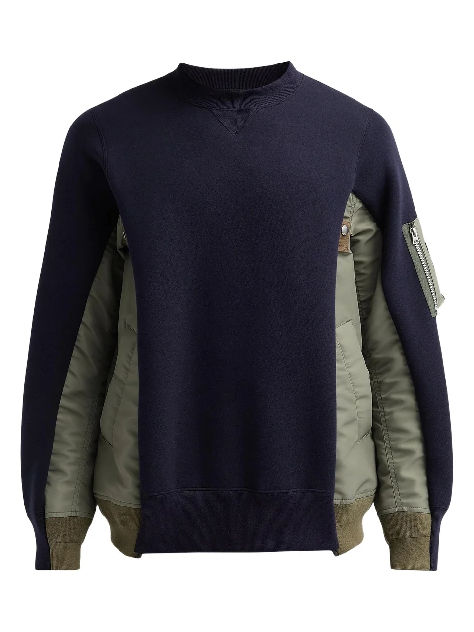 Men's Sponge Sweat x Nylon Twill Sweatshirt Men's Sponge Sweat x Nylon Twill Sweatshirt
