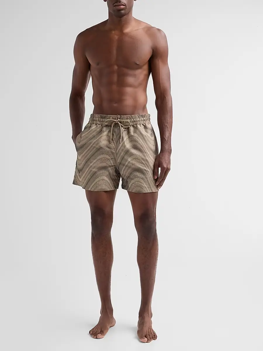 Frescobol Carioca Men's Rio Jacquard Swim Shorts | Thumbnail 2 Frescobol Carioca Men's Rio Jacquard Swim Shorts | Thumbnail 2