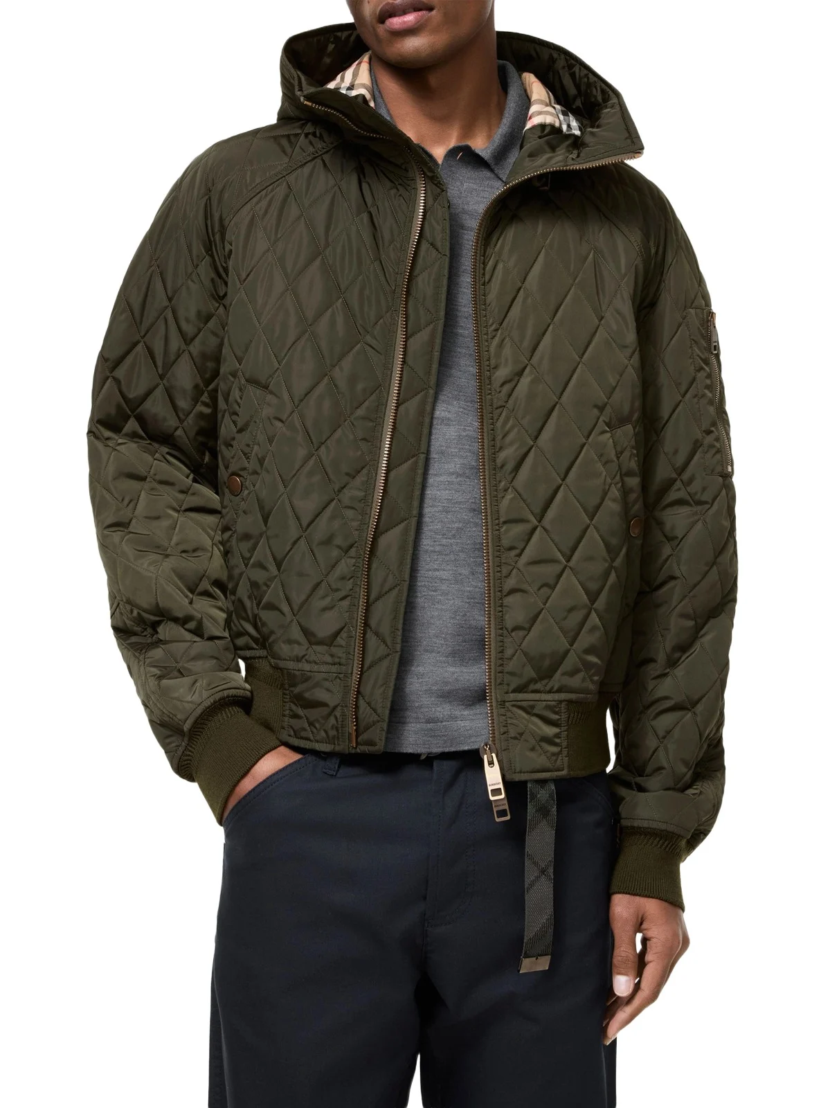Burberry Men's Elliston Quilted Nylon Bomber Jacket