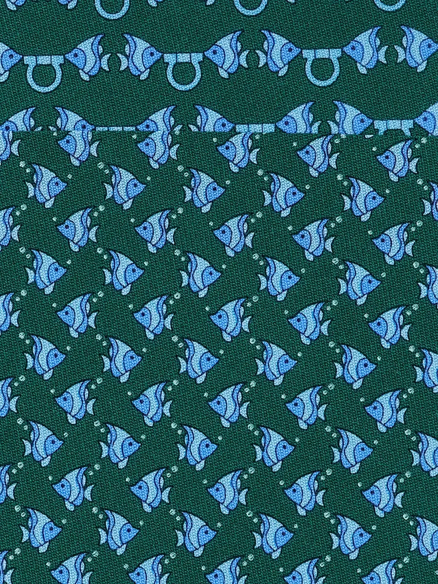 Ferragamo Men's Fish Gancini Silk Tie | Thumbnail 4 Ferragamo Men's Fish Gancini Silk Tie | Thumbnail 4