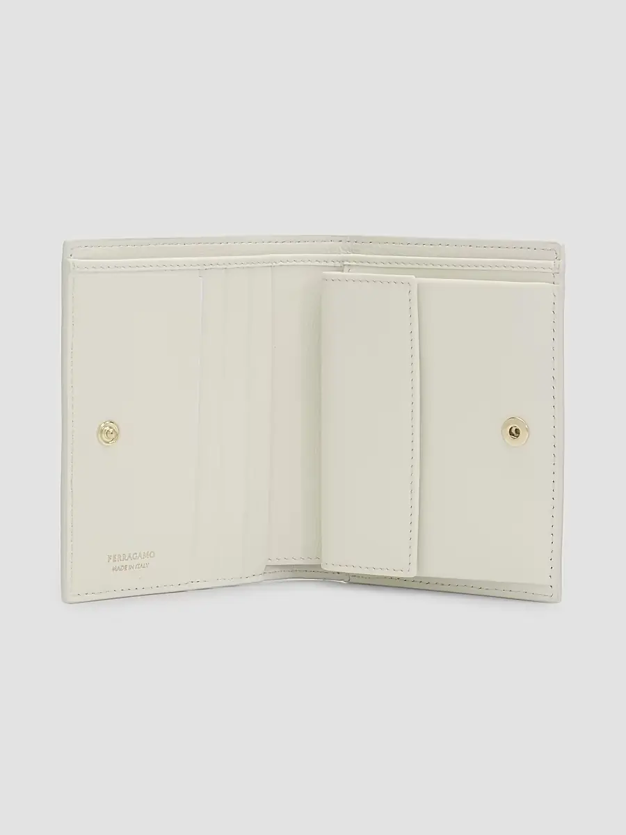 Ferragamo Women's Gancini Floral Leather Compact Bifold Wallet | Thumbnail 3 Ferragamo Women's Gancini Floral Leather Compact Bifold Wallet | Thumbnail 3