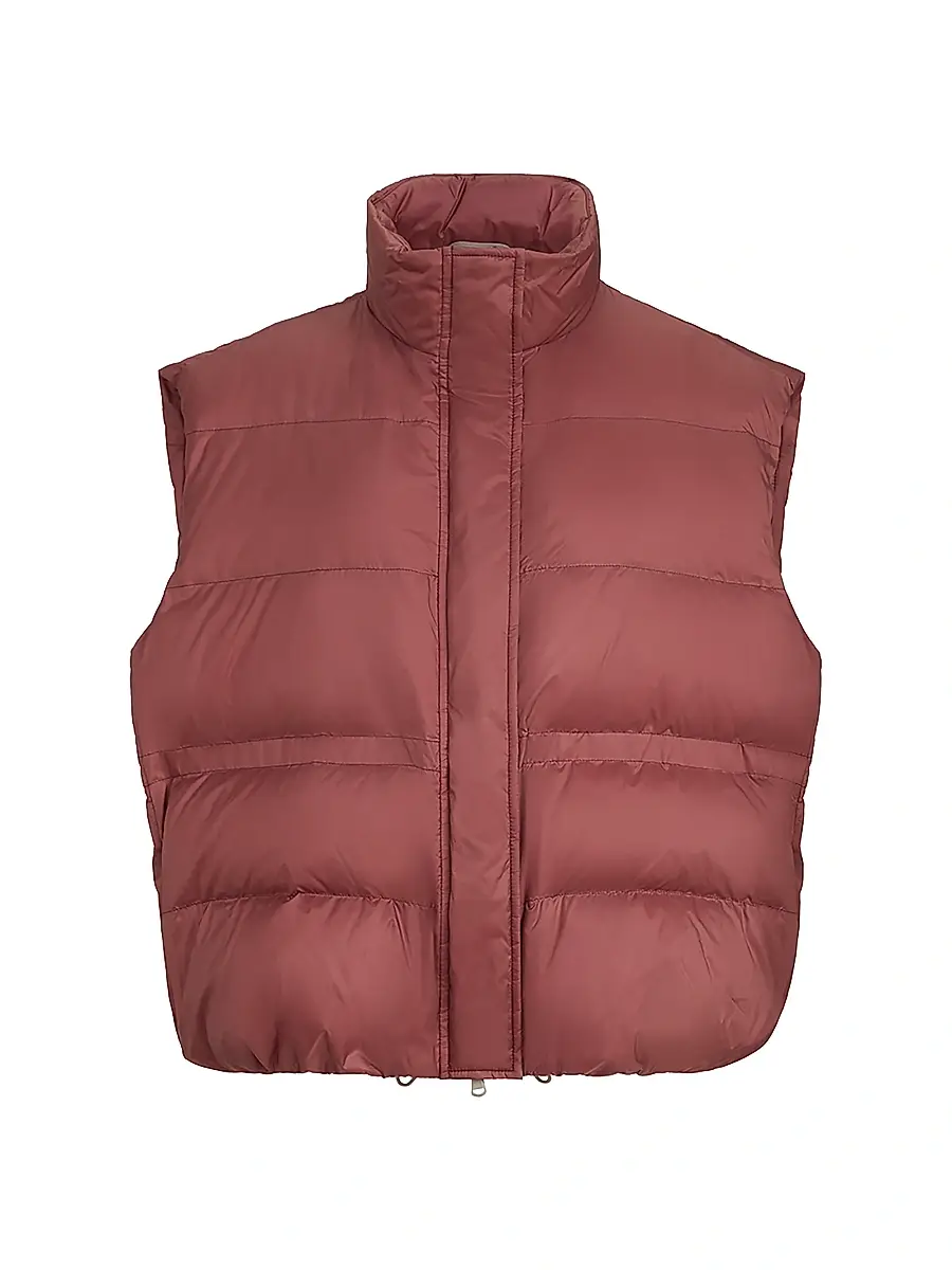 Brunello Cucinelli Women's Water Resistant Matte Nylon Down Jacket with Monili - Ruby | Image 1 Brunello Cucinelli Women's Water Resistant Matte Nylon Down Jacket with Monili - Ruby | Image 1