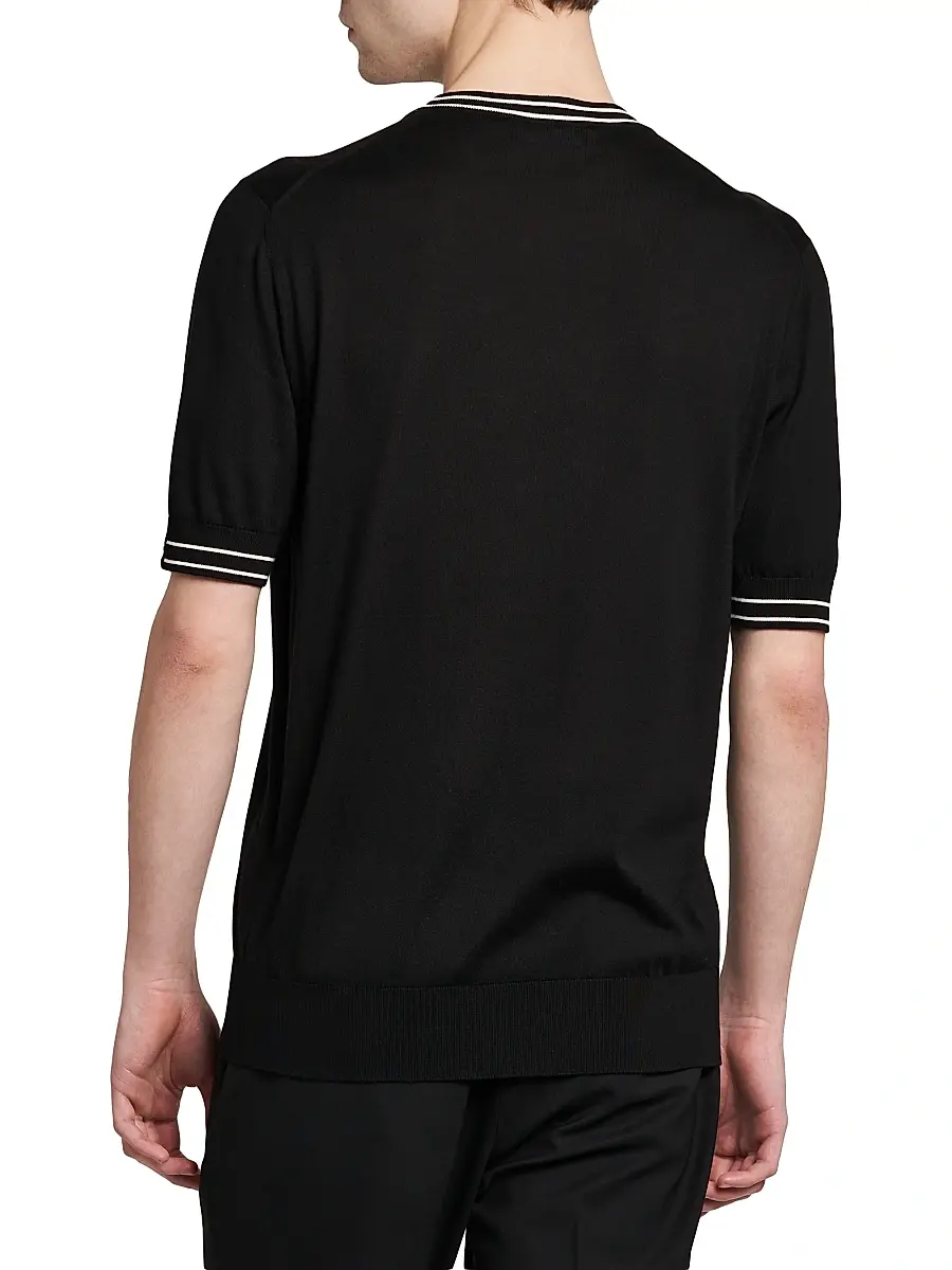 Dolce & Gabbana Men's Logo Silk T-Shirt | Thumbnail 5 Dolce & Gabbana Men's Logo Silk T-Shirt | Thumbnail 5
