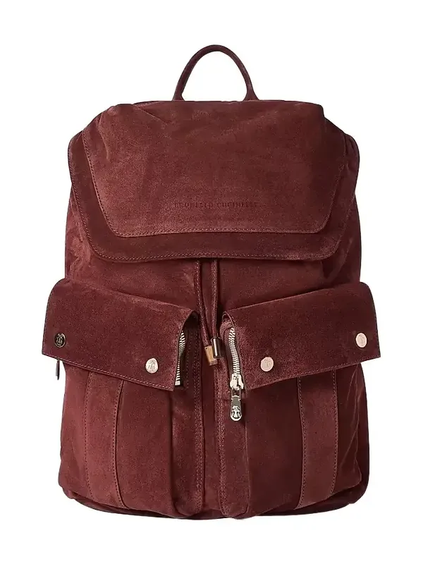 Brunello Cucinelli Men's Suede Leisure Backpack