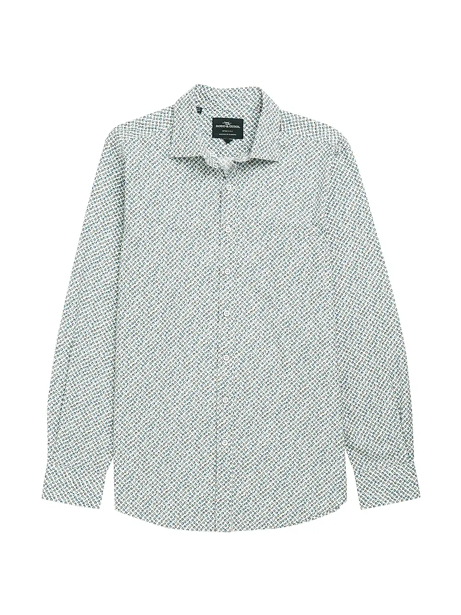 Rodd & Gunn Men's Underwood Geometric Cotton Slim-Fit Shirt - Autumn - Size XL | Image 1 Rodd & Gunn Men's Underwood Geometric Cotton Slim-Fit Shirt - Autumn - Size XL | Image 1
