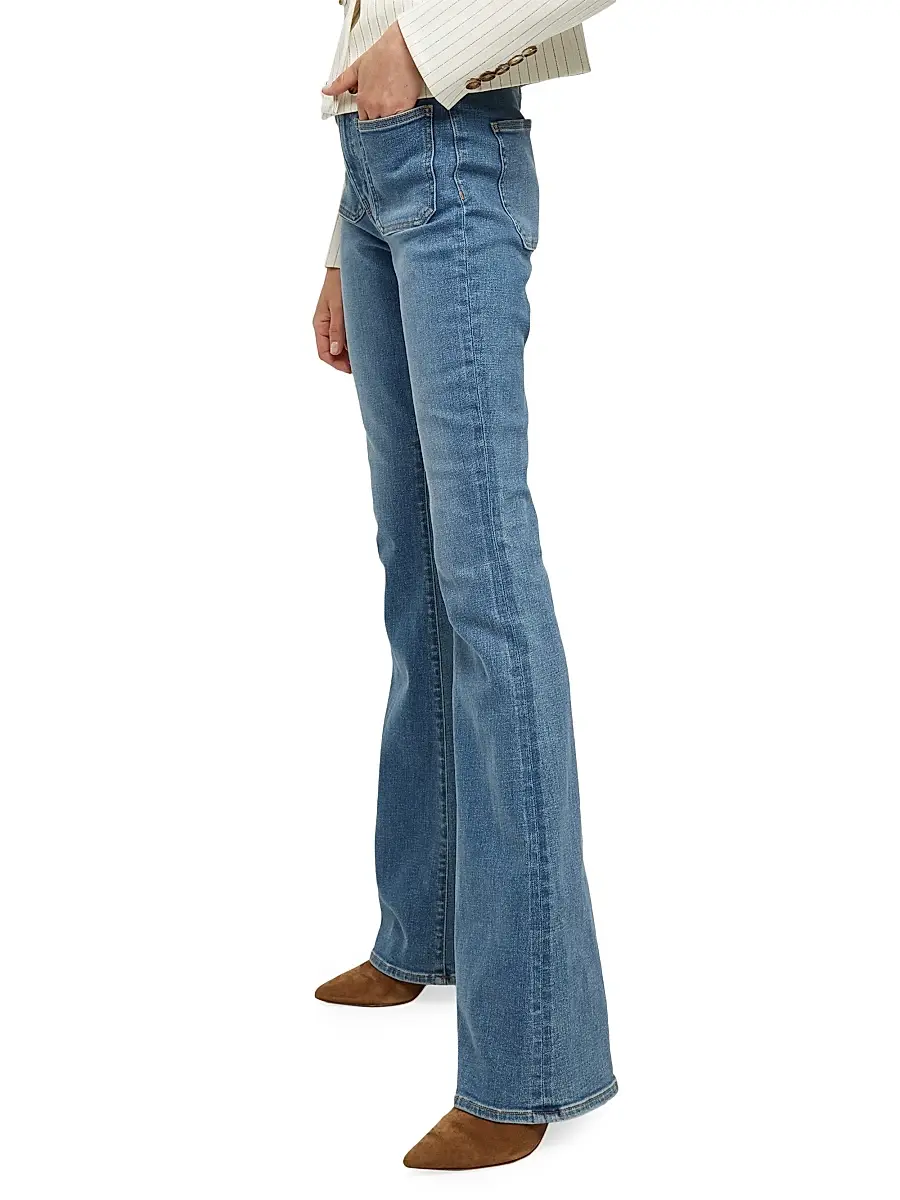 Veronica Beard Women's Beverly Skinny Flare Patch Pocket Jeans | Thumbnail 4 Veronica Beard Women's Beverly Skinny Flare Patch Pocket Jeans | Thumbnail 4
