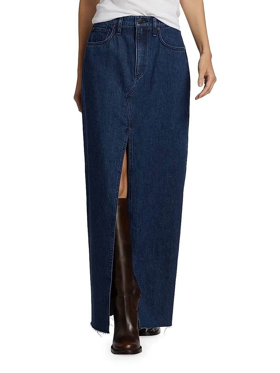 rag & bone Women's Avery Denim Maxi Skirt | Thumbnail 3 rag & bone Women's Avery Denim Maxi Skirt | Thumbnail 3