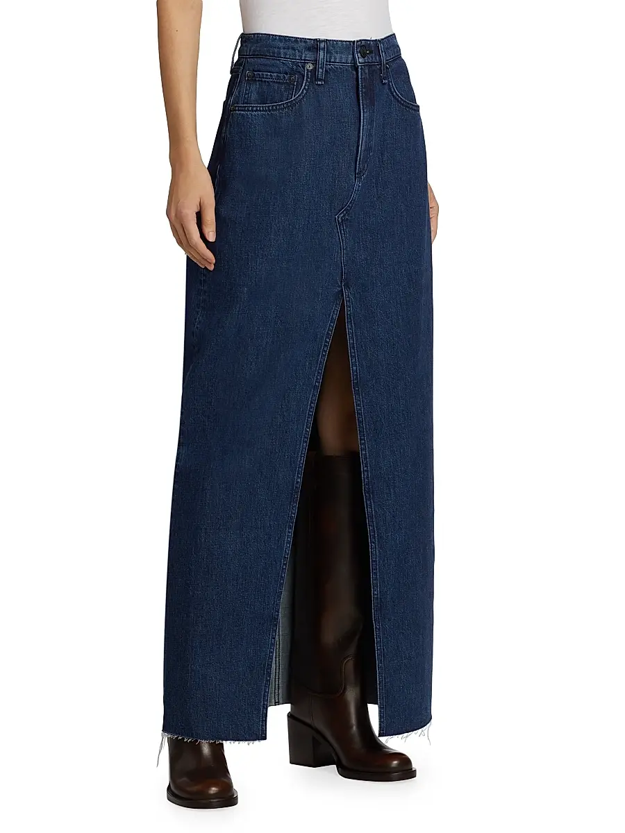 rag & bone Women's Avery Denim Maxi Skirt | Thumbnail 4 rag & bone Women's Avery Denim Maxi Skirt | Thumbnail 4