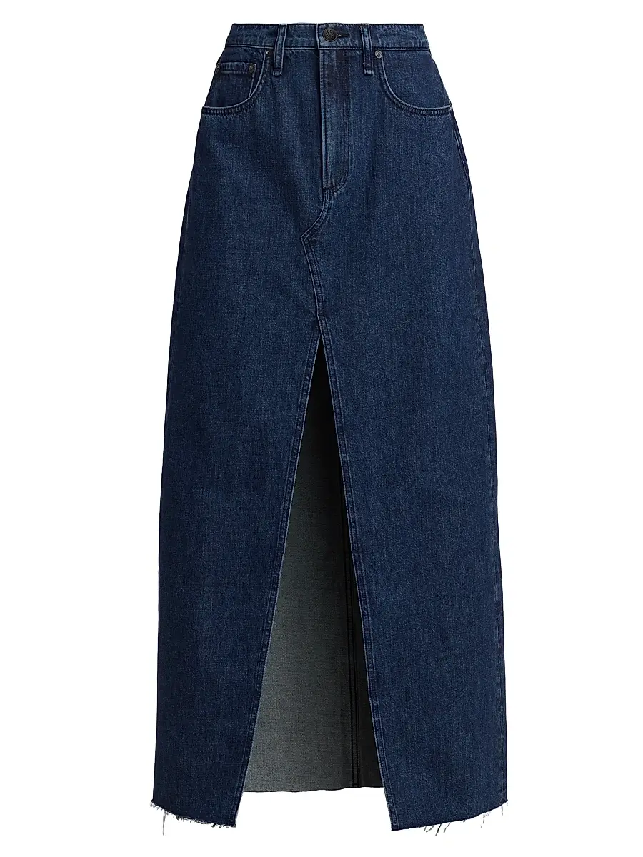 rag & bone Women's Avery Denim Maxi Skirt
