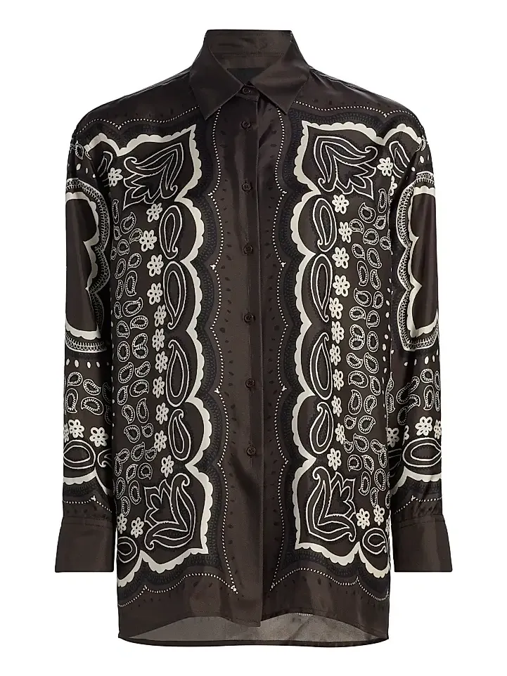 Women's Alfie Printed Silk Shirt