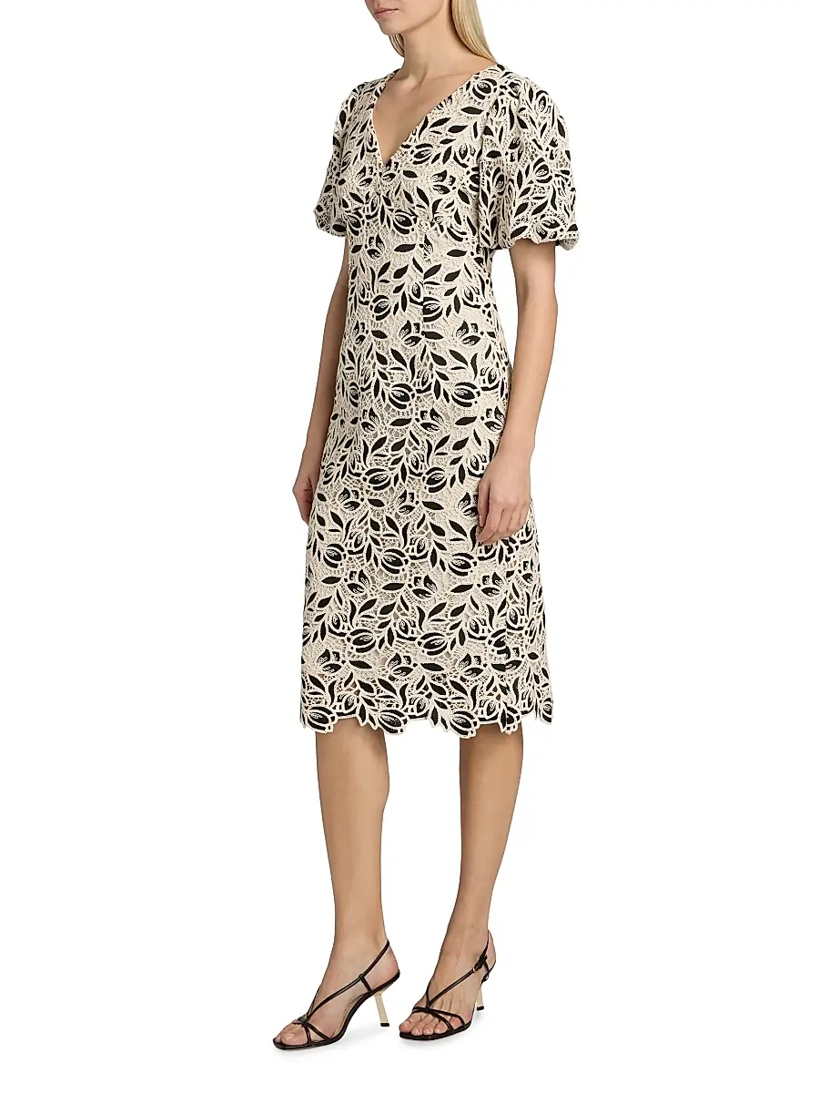 Elie Tahari Women's The Presley Embroidered-Lace Midi-Dress | Thumbnail 4