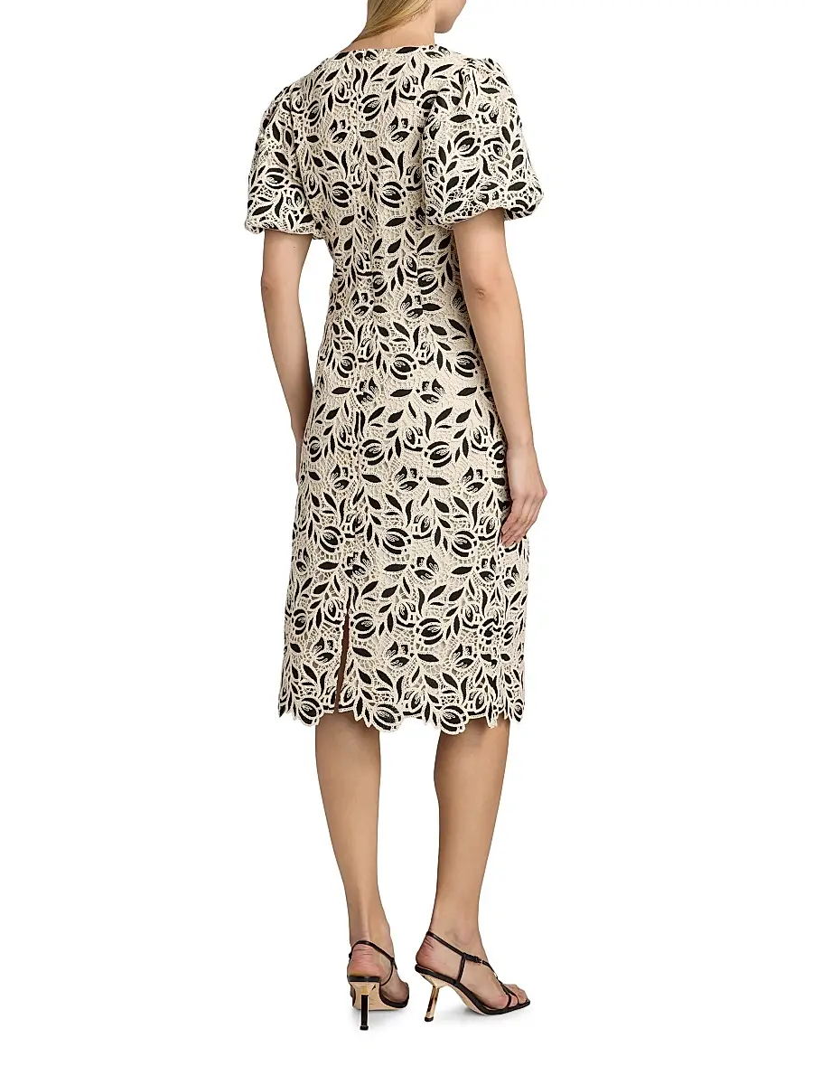 Elie Tahari Women's The Presley Embroidered-Lace Midi-Dress | Thumbnail 5