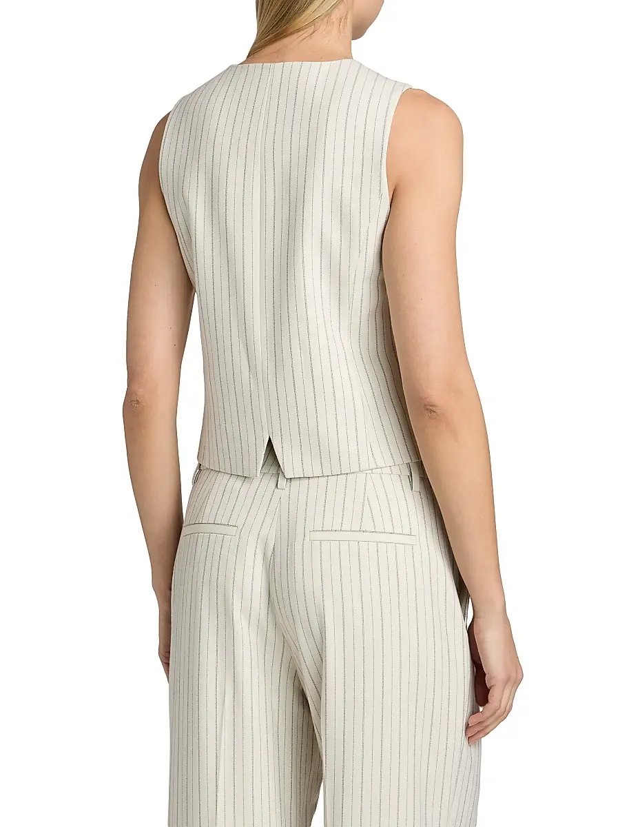 Elie Tahari Women's The Liliana Pinstriped Vest | Thumbnail 5