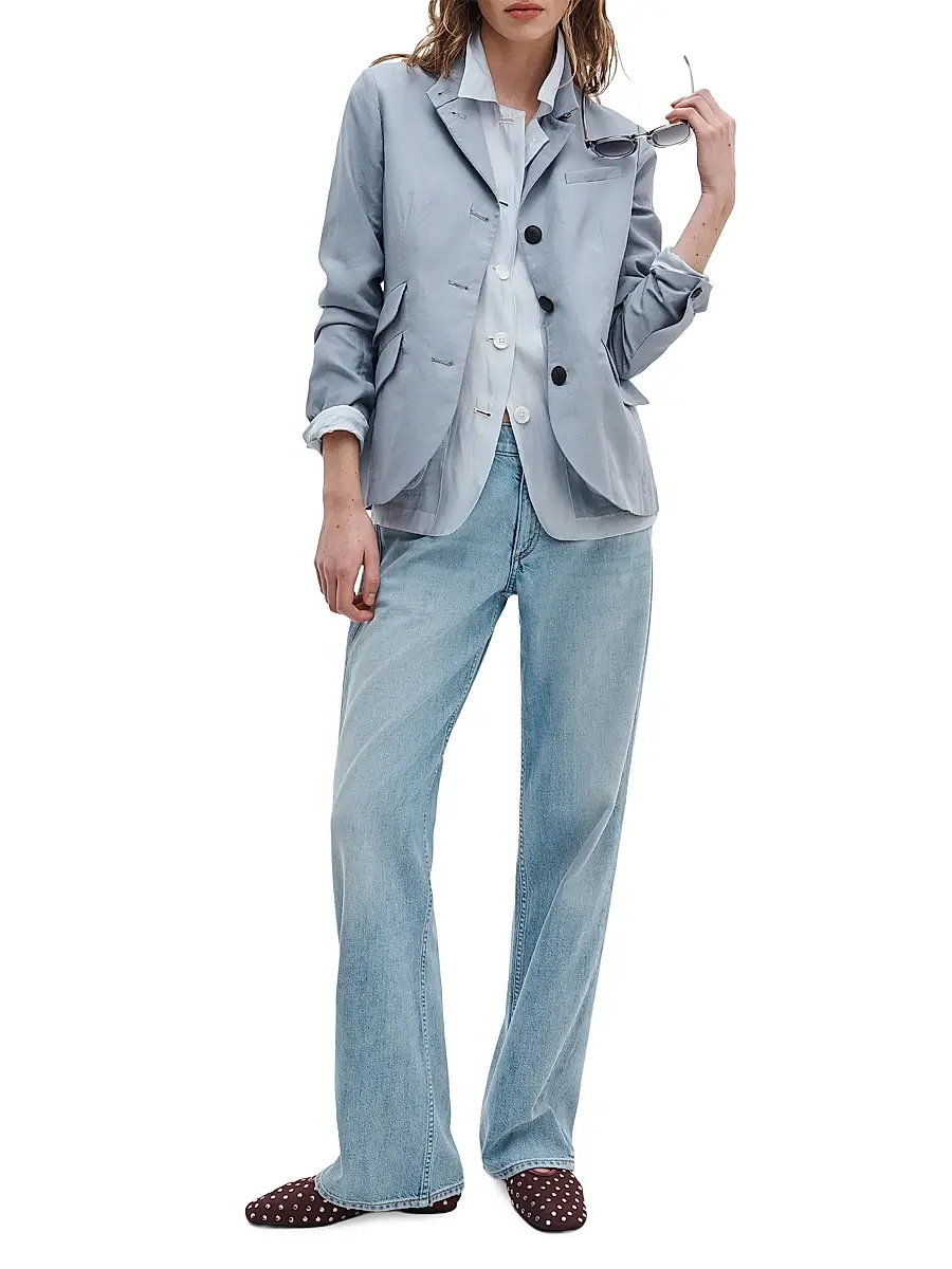 rag & bone Women's Slade Linen-Blend Blazer | Thumbnail 2 rag & bone Women's Slade Linen-Blend Blazer | Thumbnail 2