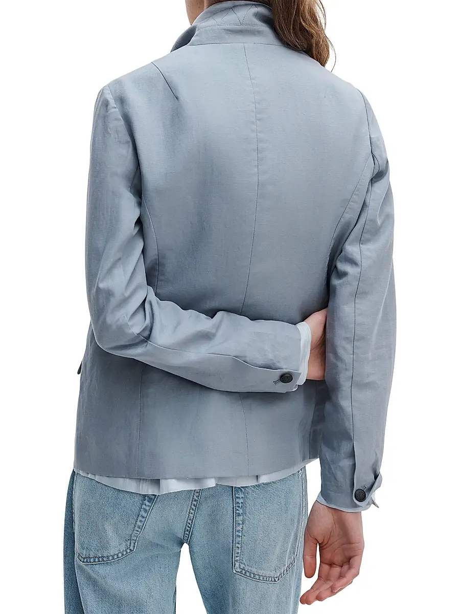 rag & bone Women's Slade Linen-Blend Blazer | Thumbnail 4 rag & bone Women's Slade Linen-Blend Blazer | Thumbnail 4