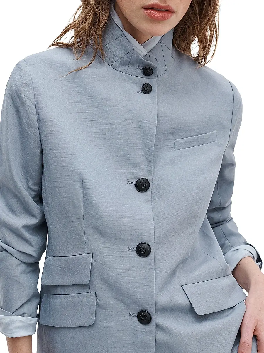 rag & bone Women's Slade Linen-Blend Blazer | Thumbnail 5 rag & bone Women's Slade Linen-Blend Blazer | Thumbnail 5