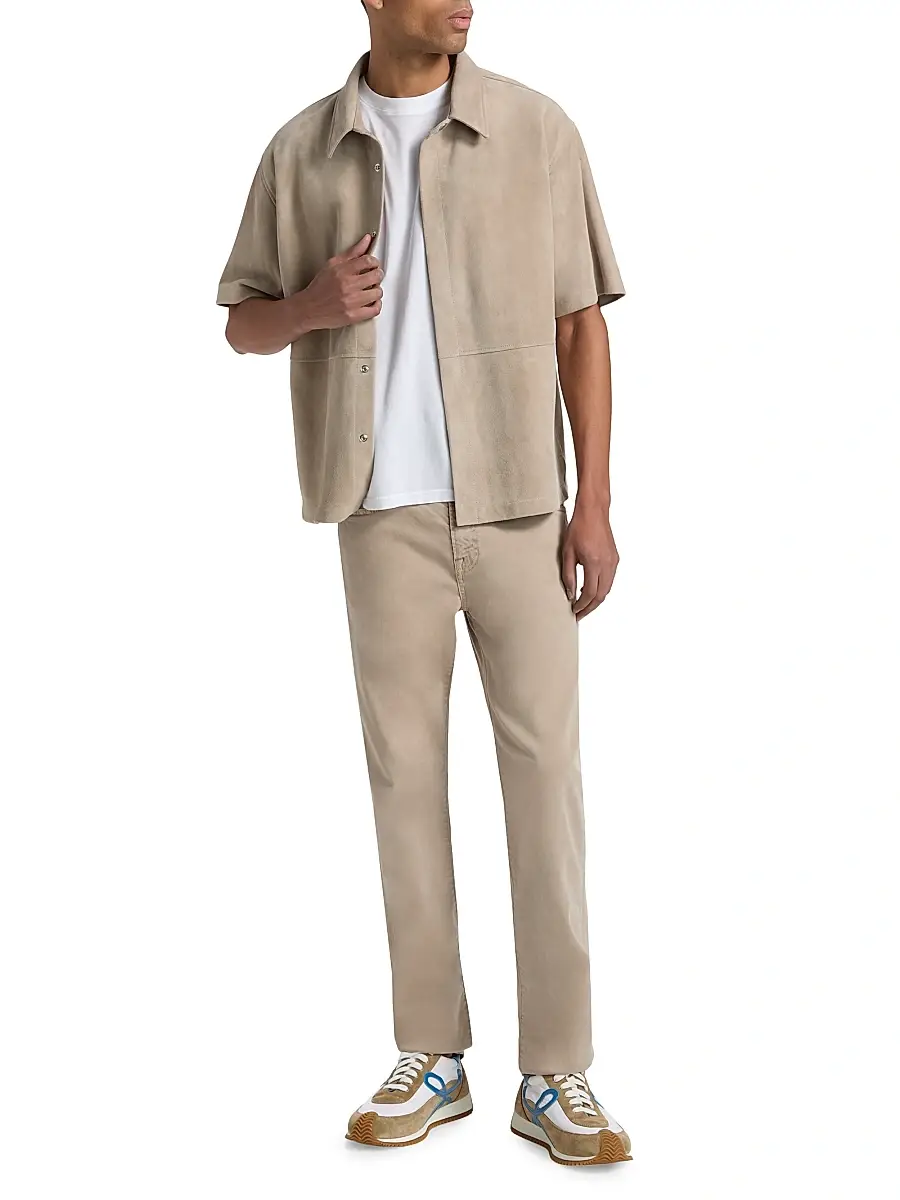 Frame Men's Suede Button-Front Shirt | Thumbnail 2 Frame Men's Suede Button-Front Shirt | Thumbnail 2