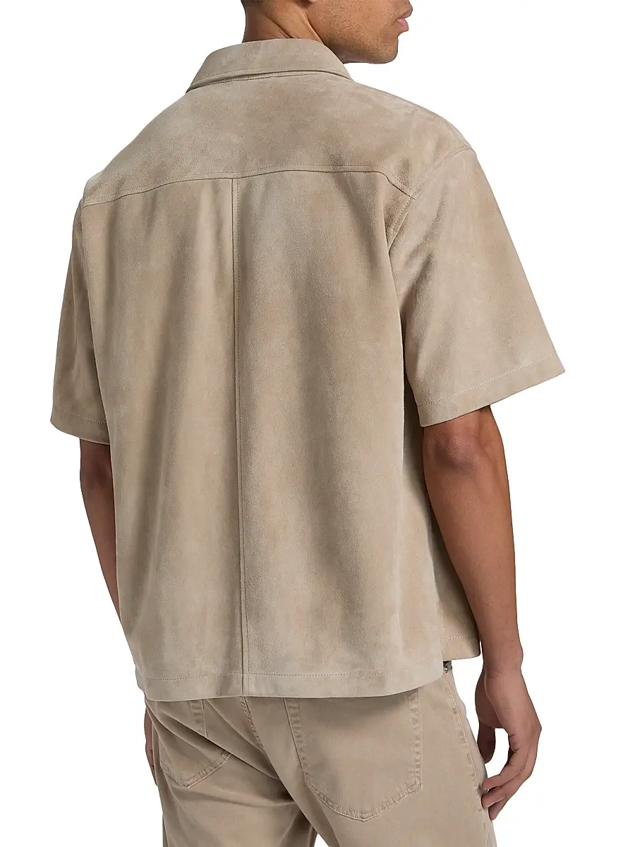 Frame Men's Suede Button-Front Shirt | Thumbnail 5 Frame Men's Suede Button-Front Shirt | Thumbnail 5