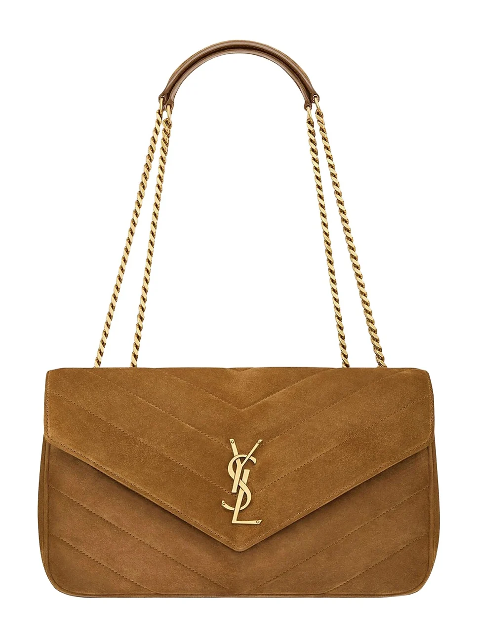 Women's Loulou Medium in Matelassé Suede Shoulder Bag Women's Loulou Medium in Matelassé Suede Shoulder Bag