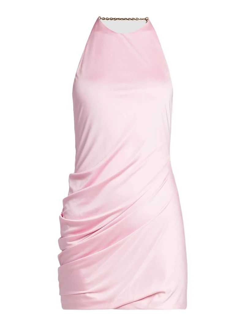 Women's La Vacanza Draped Jersey Chain Halter Minidress Women's La Vacanza Draped Jersey Chain Halter Minidress