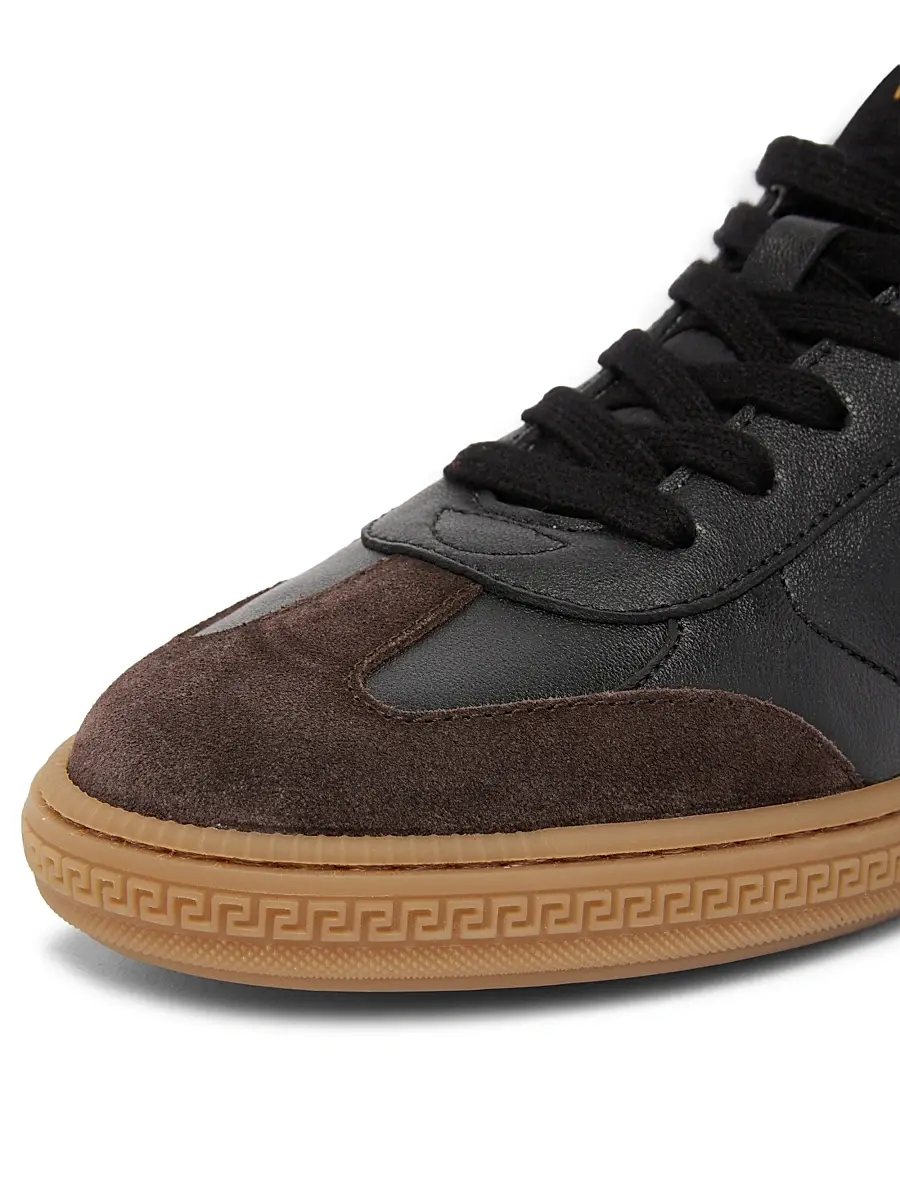 Versace Men's Leather & Suede Low-Top Sneakers | Thumbnail 5 Versace Men's Leather & Suede Low-Top Sneakers | Thumbnail 5