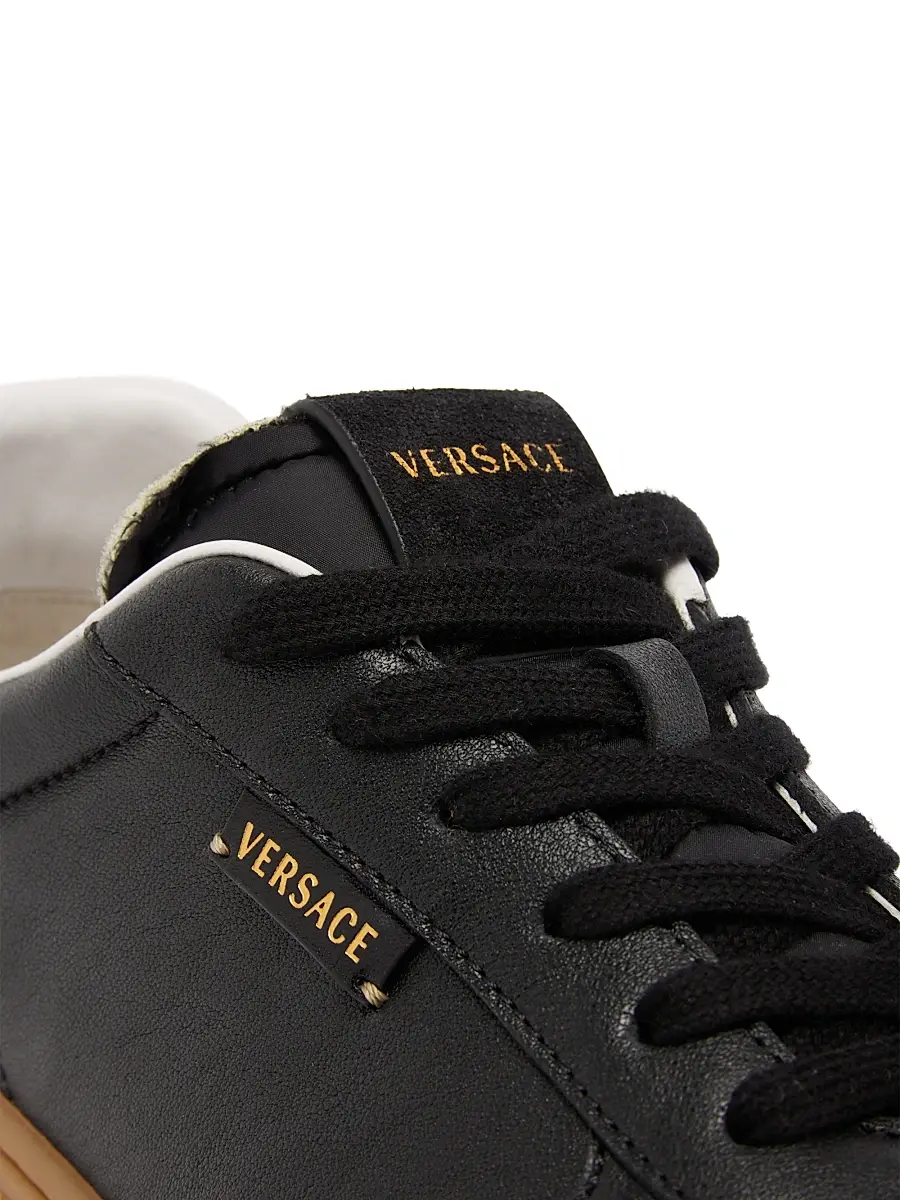 Versace Men's Leather & Suede Low-Top Sneakers | Thumbnail 6 Versace Men's Leather & Suede Low-Top Sneakers | Thumbnail 6