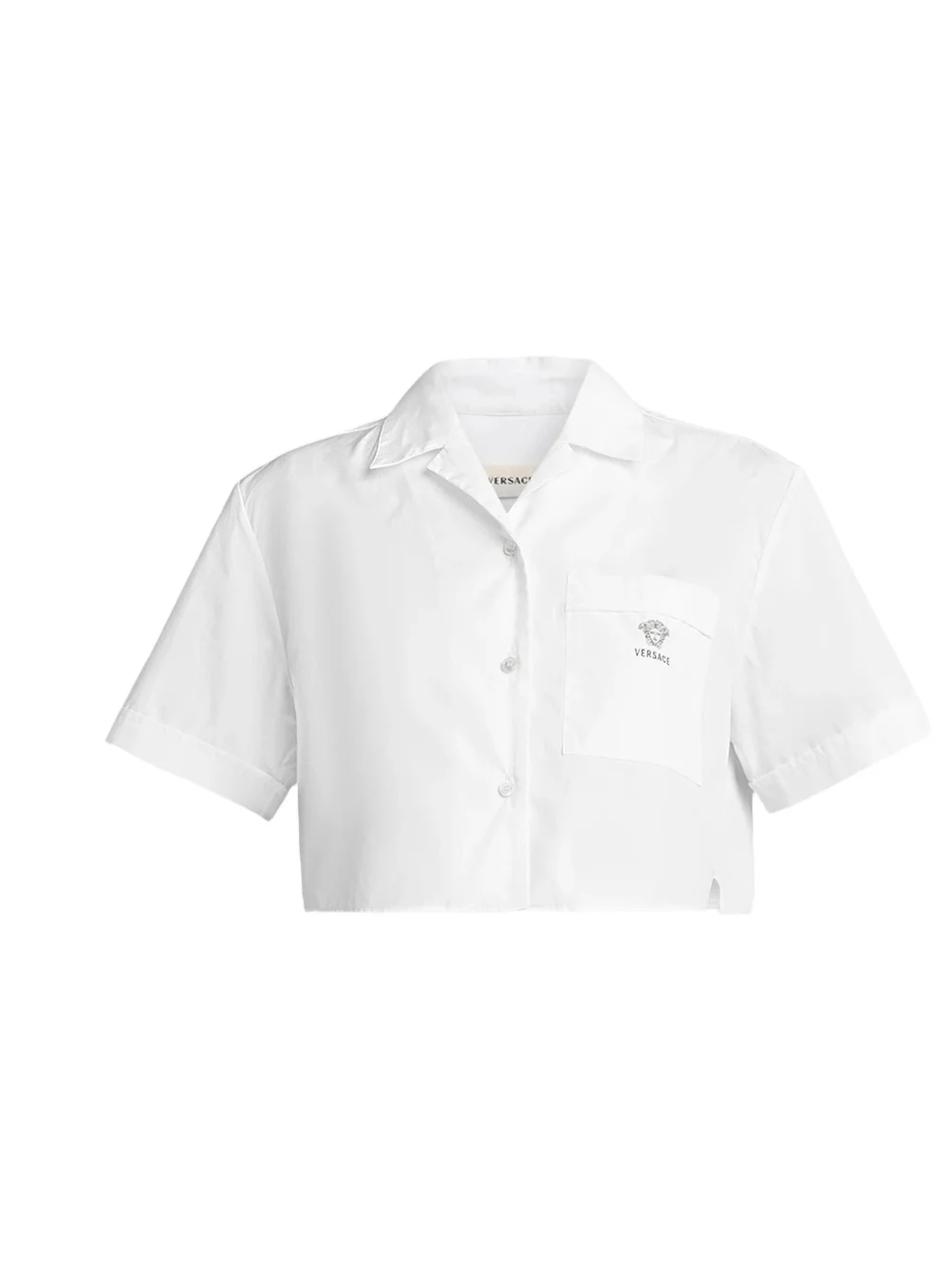 Versace Women's La Vacanza Medusa Head Cotton Crop Shirt