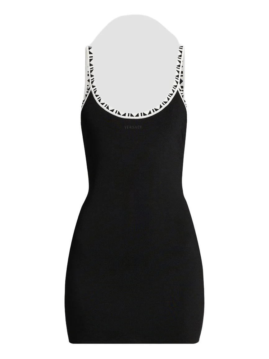 Versace Women's La Vacanza Graphic Trim Tank Minidress