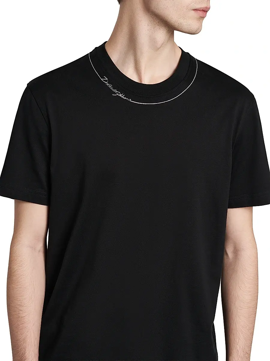Dolce & Gabbana Men's Logo Cotton Crewneck T-Shirt | Thumbnail 6 Dolce & Gabbana Men's Logo Cotton Crewneck T-Shirt | Thumbnail 6