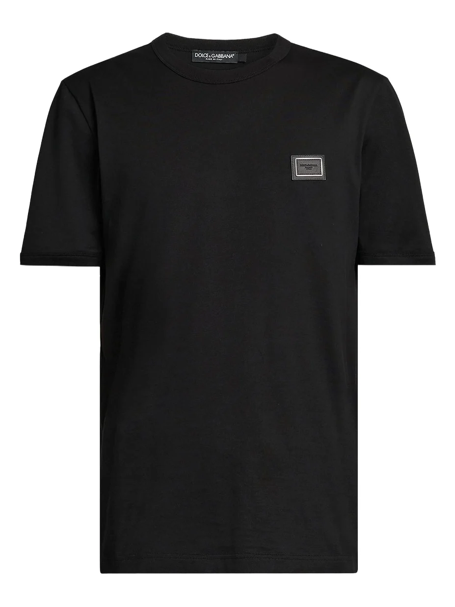 Dolce & Gabbana Men's Logo Patch Cotton T-Shirt