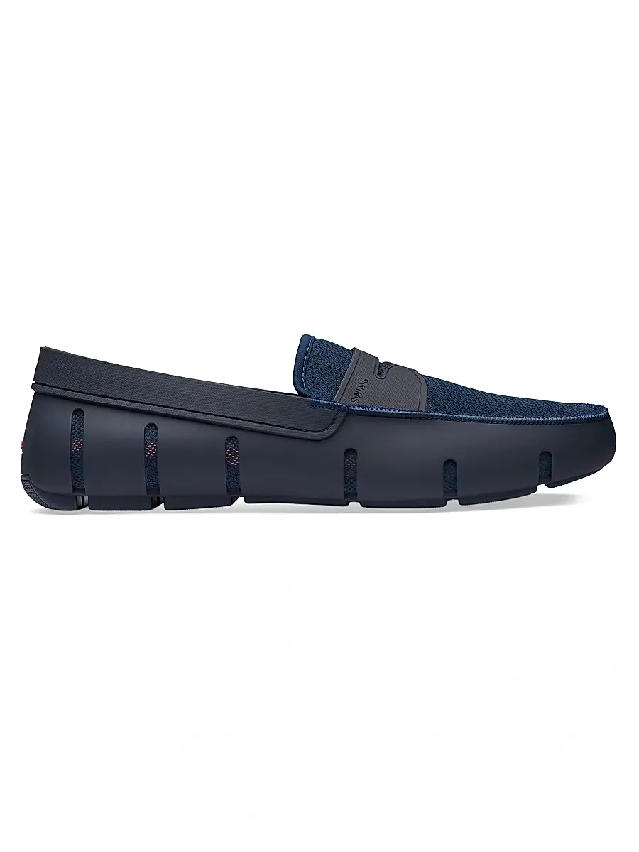 SWIMS Men's Mesh & Rubber Penny Loafers - Navy - Size 14 | Image 1 SWIMS Men's Mesh & Rubber Penny Loafers - Navy - Size 14 | Image 1