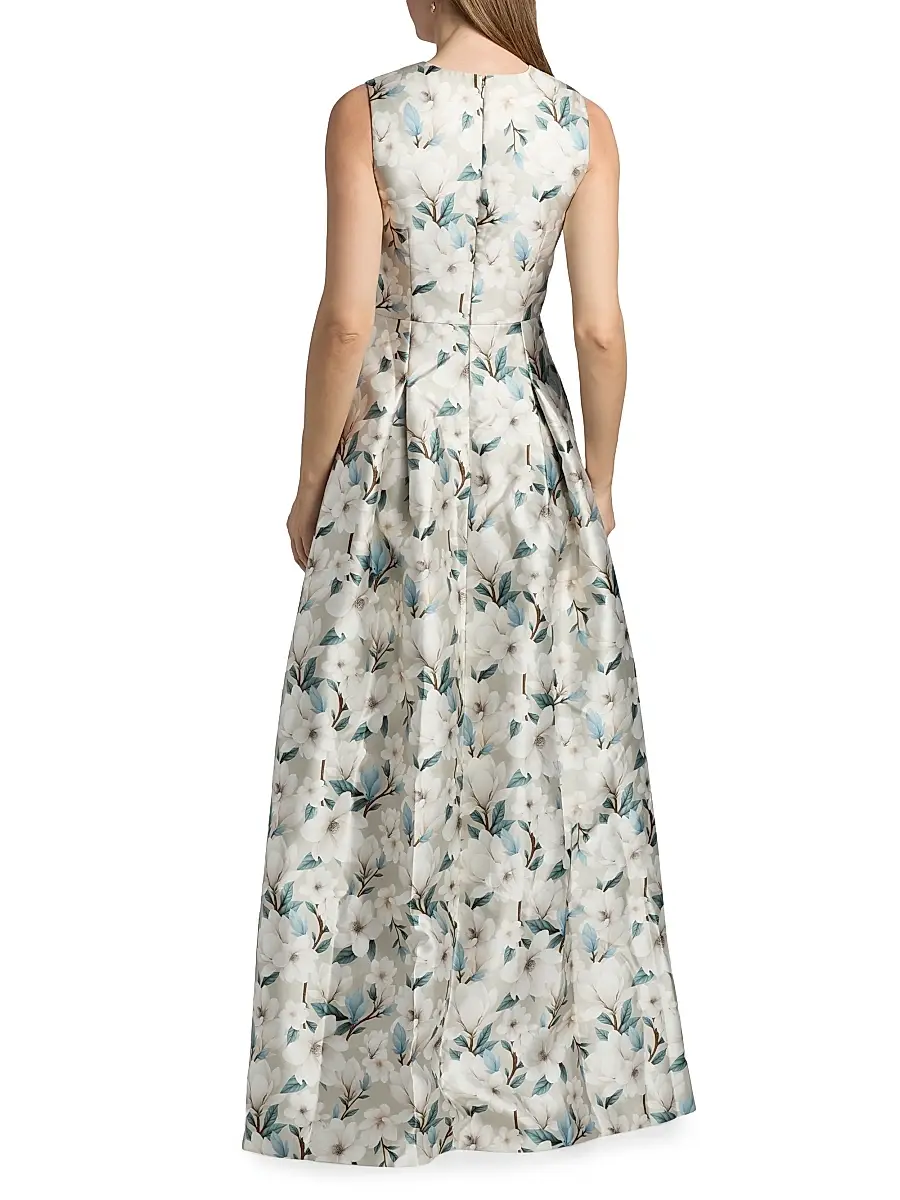 SACHIN & BABI Women's Brooklynne Floral Satin A-Line Gown | Thumbnail 5 SACHIN & BABI Women's Brooklynne Floral Satin A-Line Gown | Thumbnail 5