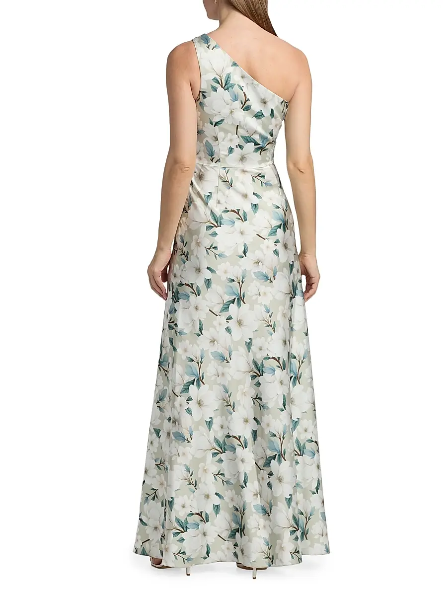 SACHIN & BABI Women's Delphine Floral One-Shoulder Trumpet Gown | Thumbnail 5 SACHIN & BABI Women's Delphine Floral One-Shoulder Trumpet Gown | Thumbnail 5