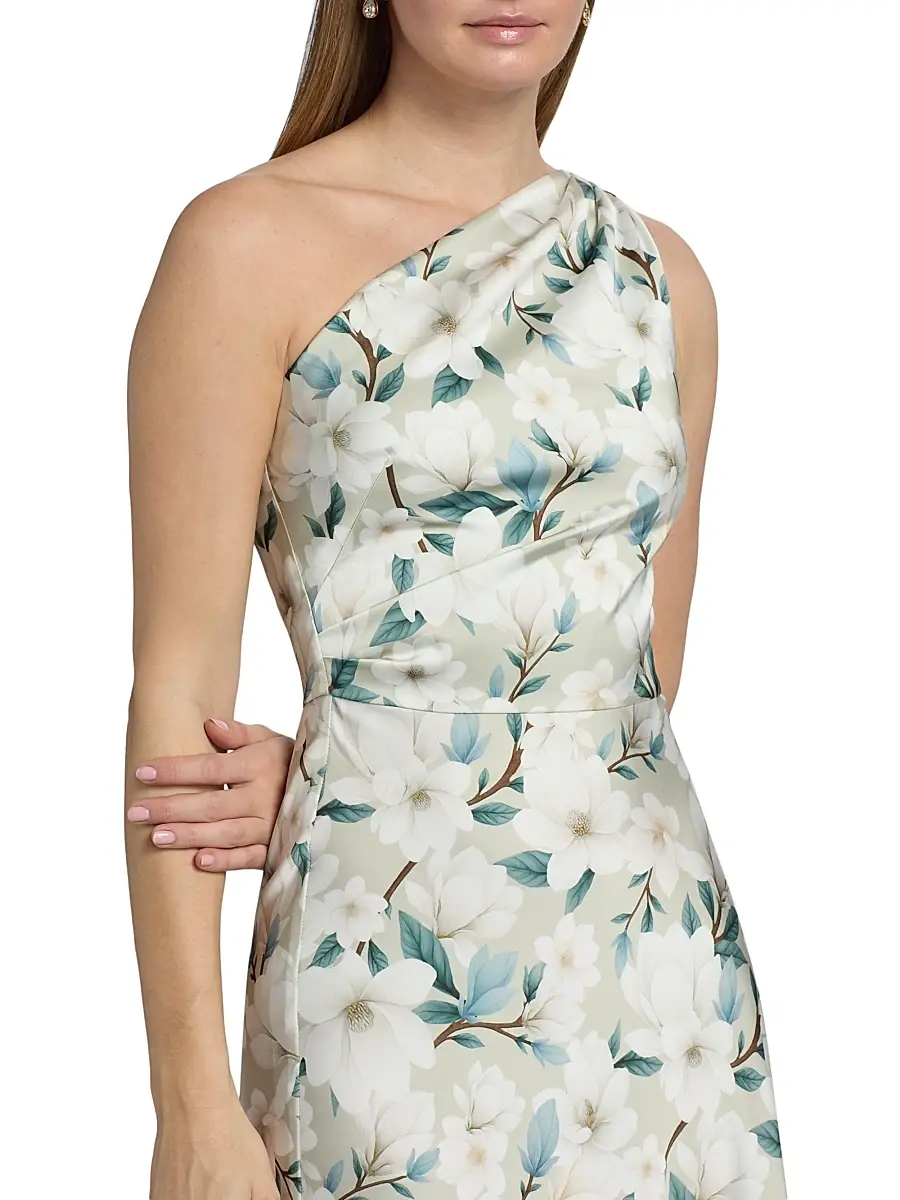 SACHIN & BABI Women's Delphine Floral One-Shoulder Trumpet Gown | Thumbnail 6 SACHIN & BABI Women's Delphine Floral One-Shoulder Trumpet Gown | Thumbnail 6