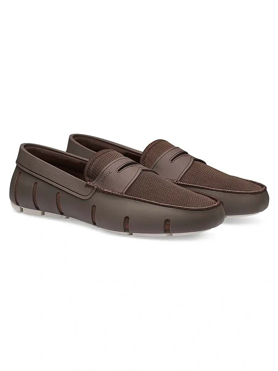 SWIMS Men's Mesh & Rubber Penny Loafers | Thumbnail 2