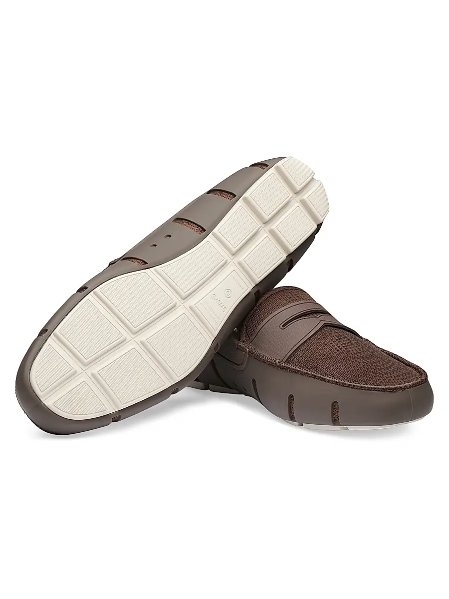 SWIMS Men's Mesh & Rubber Penny Loafers | Thumbnail 4