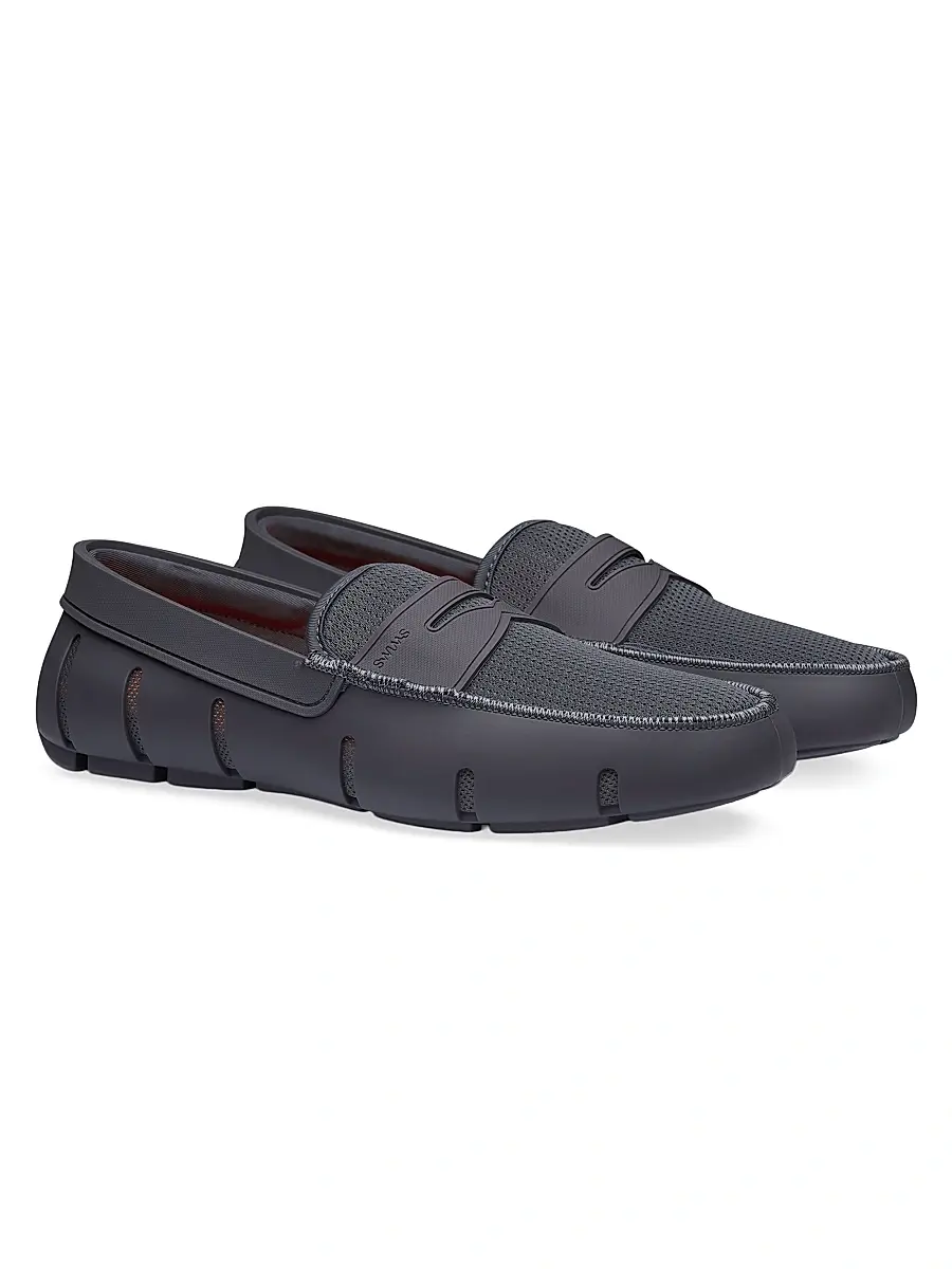 SWIMS Men's Mesh & Rubber Penny Loafers | Thumbnail 2