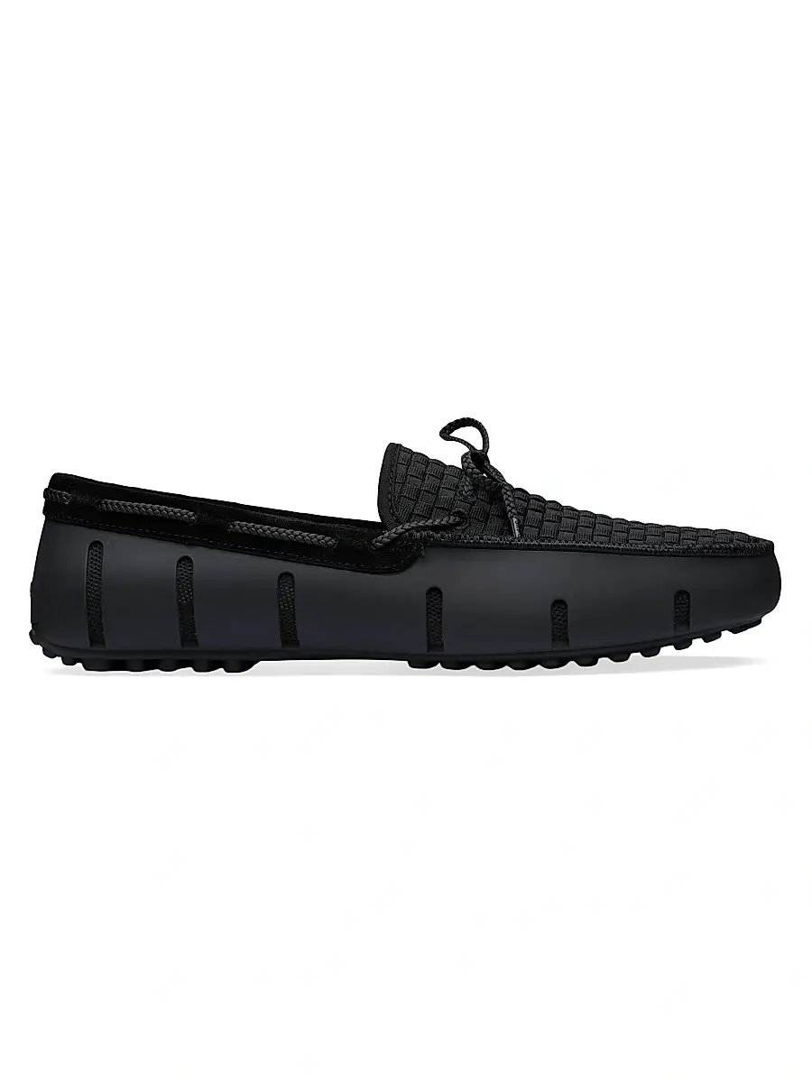SWIMS Men's Woven Driving Loafers - Black - Size 15 | Image 1 SWIMS Men's Woven Driving Loafers - Black - Size 15 | Image 1