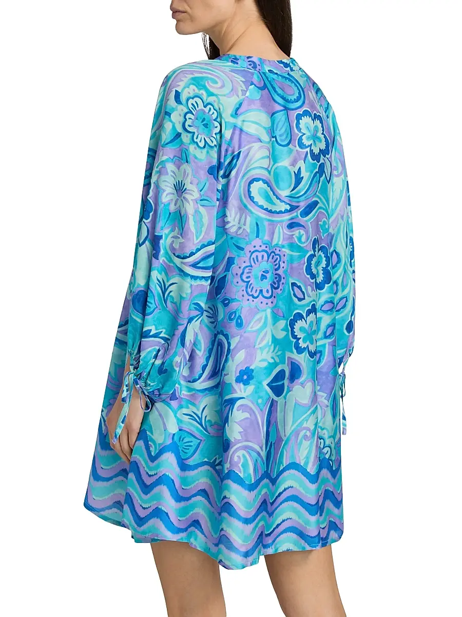 Johnny Was Women's Mulla Floral-Paisley Minidress | Thumbnail 4