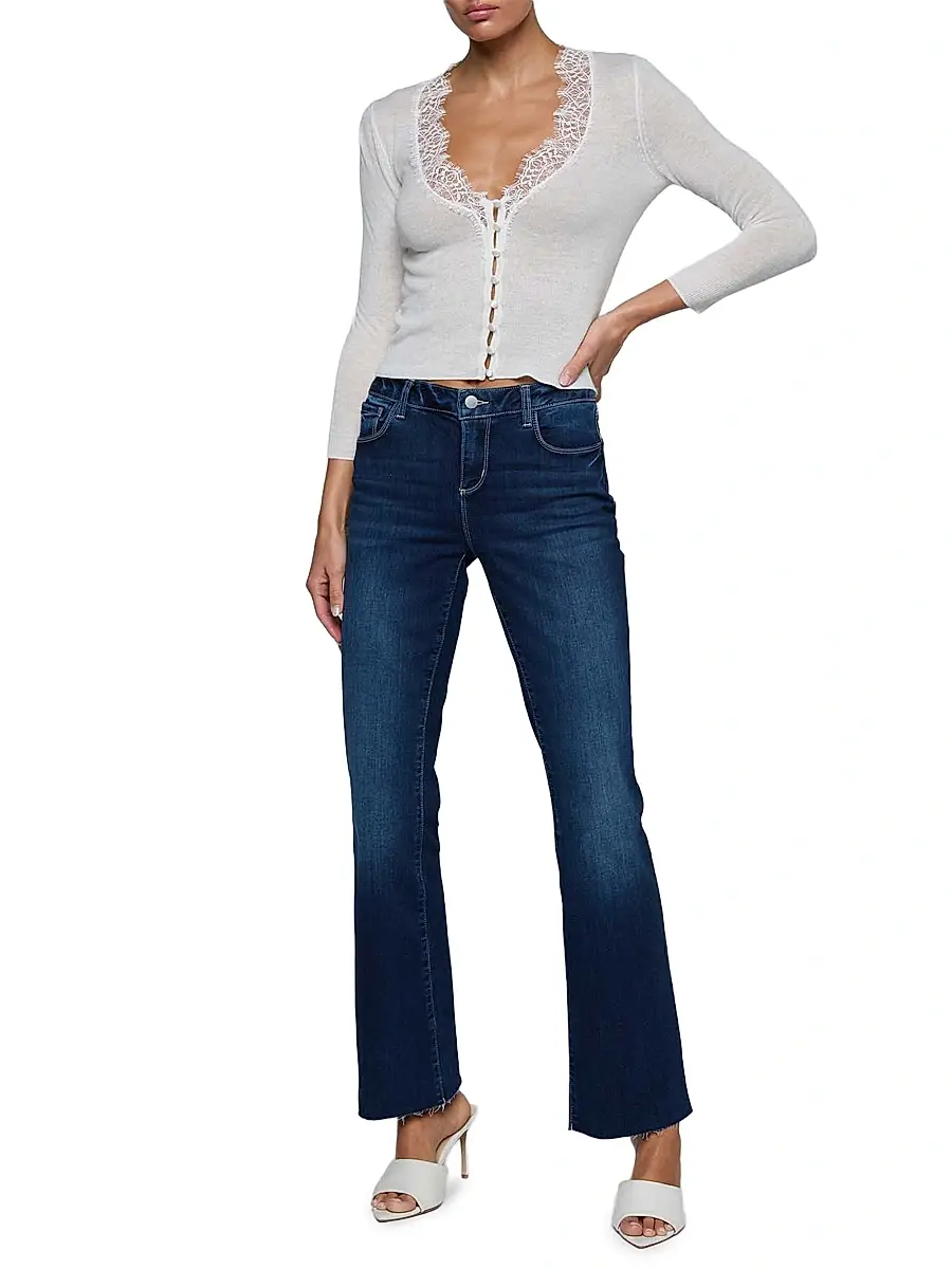 L'Agence Women's Eluna Lace-Trim Cardigan | Thumbnail 2 L'Agence Women's Eluna Lace-Trim Cardigan | Thumbnail 2