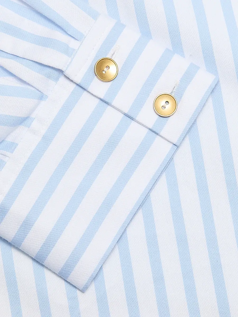 L'Agence Women's Fawn Scarf-Print Striped Cotton-Blend Shirt | Thumbnail 7