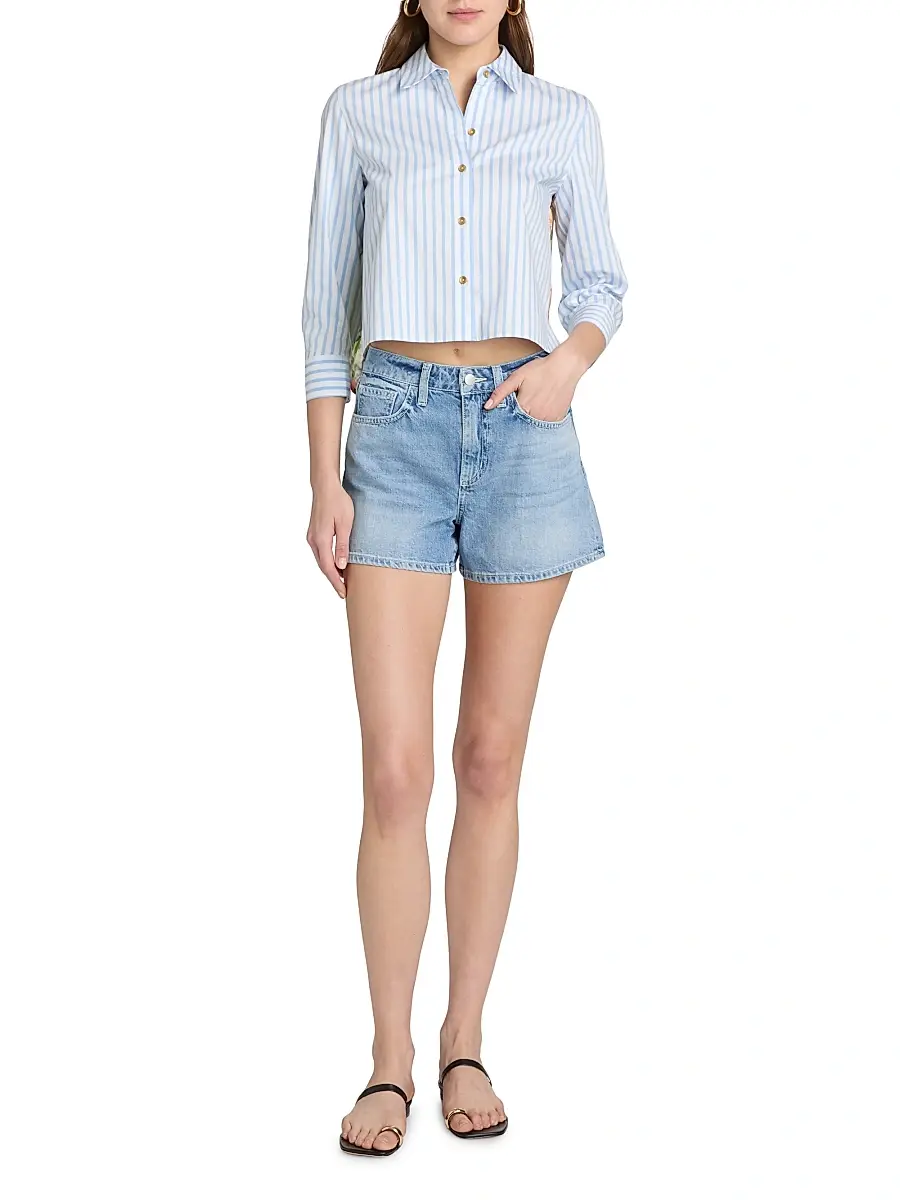 L'Agence Women's Lissania Ultra High-Rise Denim Shorts | Thumbnail 2 L'Agence Women's Lissania Ultra High-Rise Denim Shorts | Thumbnail 2