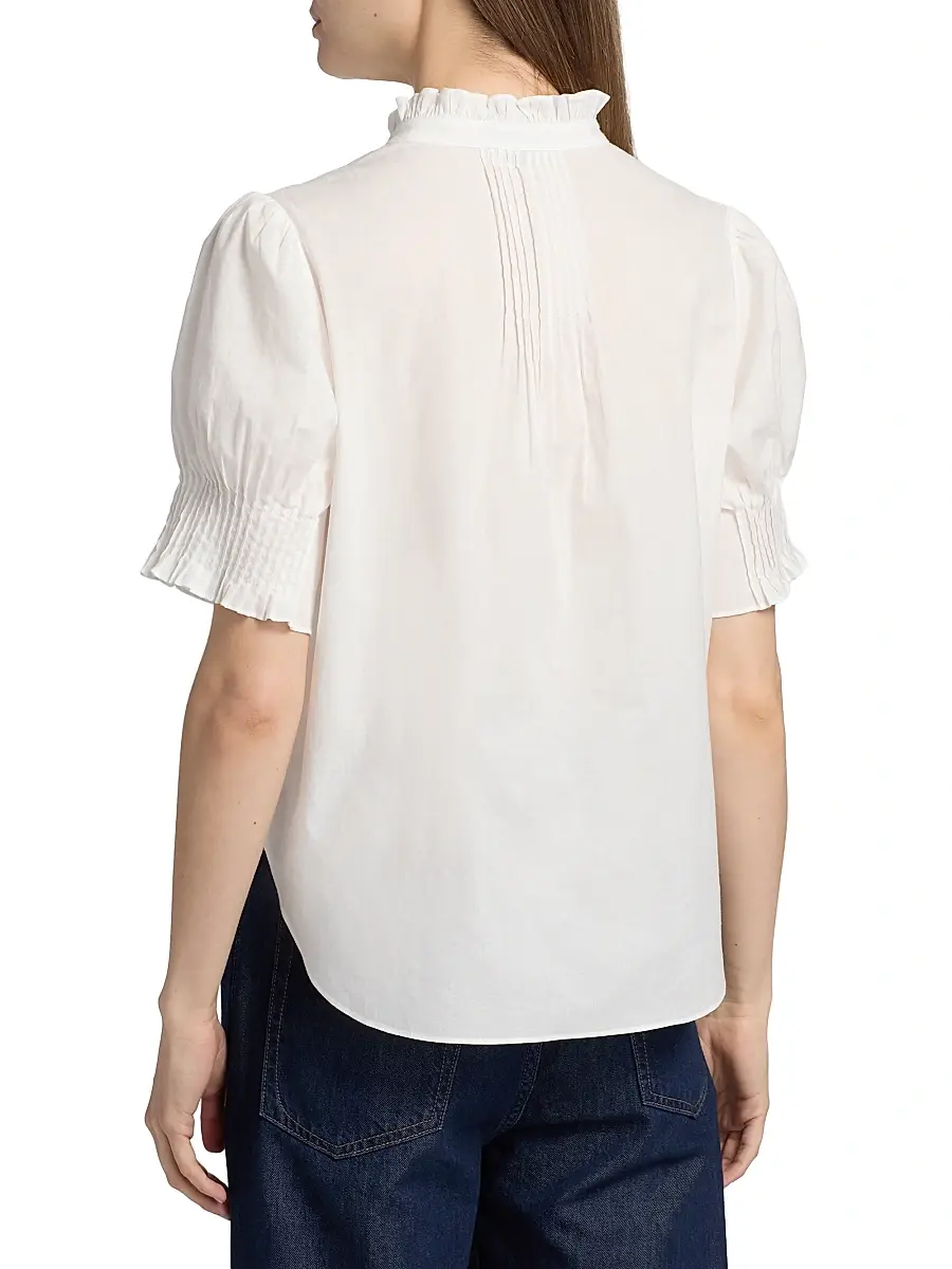 rag & bone Women's Dakota Cotton Poplin Puff-Sleeve Shirt | Thumbnail 5 rag & bone Women's Dakota Cotton Poplin Puff-Sleeve Shirt | Thumbnail 5