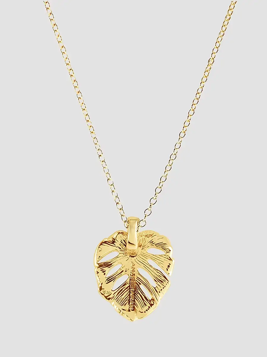 Anabel Aram Women's Monstera Palm 18K-Gold-Plated & Cubic Zirconia Pendant - Gold | Thumbnail 3 Anabel Aram Women's Monstera Palm 18K-Gold-Plated & Cubic Zirconia Pendant - Gold | Thumbnail 3