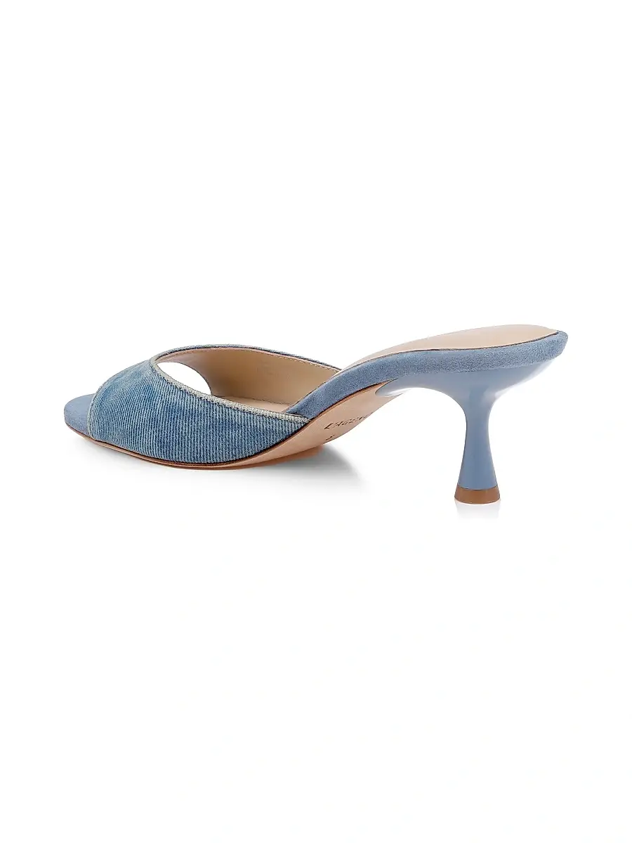 L'Agence Women's Arleen 60MM Denim Sandals | Thumbnail 3