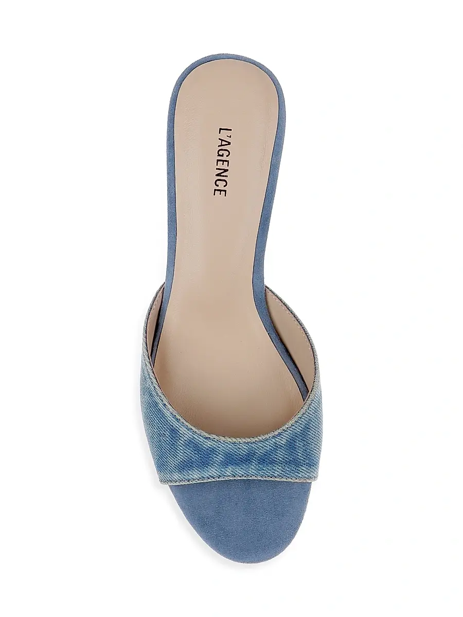 L'Agence Women's Arleen 60MM Denim Sandals | Thumbnail 5